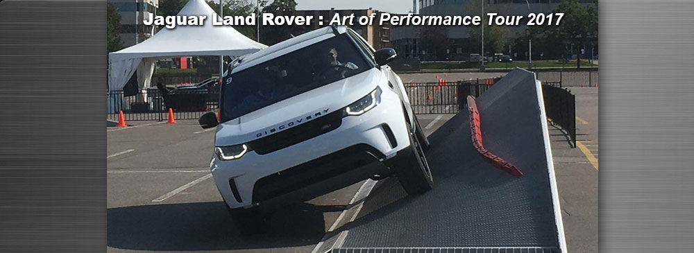 Land Rover Discovery on obstacle course